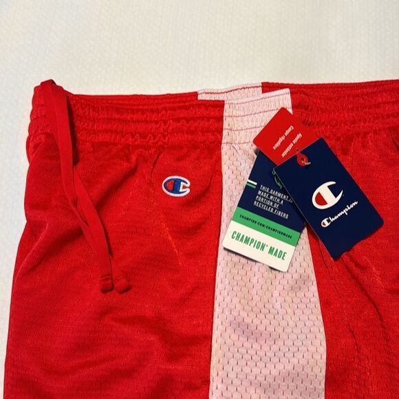 Champion Shorts Mens Medium Red Mesh - Picture 2 of 2